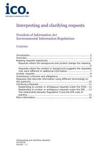 Interpreting and clarifying requests