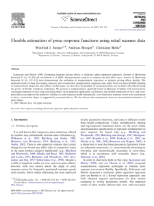 Flexible estimation of price response functions using retail scanner