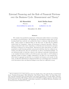External Financing and the Role of Financial Frictions over the