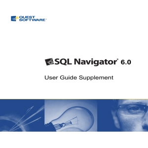 SQL Navigator User Guide Supplement version 6.0