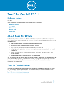Toad for Oracle Release Notes