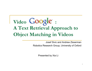 Video : A Text Retrieval Approach to Object Matching in Videos