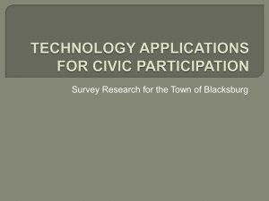 Technology Applications for civic participation