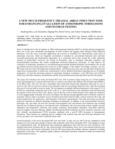 a new multi-frequency triaxial array induction tool for enhancing