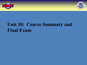 Unit 10: Course Summary and Final Exam