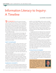 Information Literacy to Inquiry: A Timeline