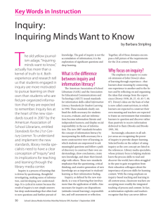 Inquiry: Inquiring Minds Want to Know
