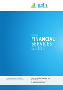 FINANCIAL SERVICES GUIDE