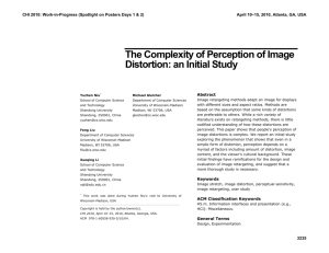 The complexity of perception of image distortion