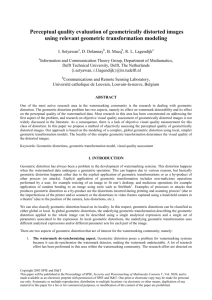 Perceptual quality evaluation of geometrically distorted images