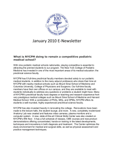 January 2010 E-Newsletter - New York College of Podiatric Medicine