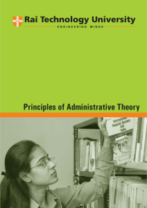 Administrative Theory - Department of Higher Education