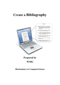 Create a Bibliography