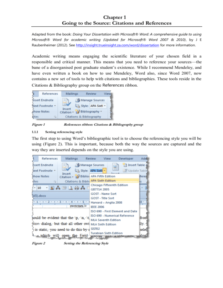 update microsoft word reference formats