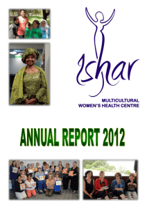 2012 Annual Report - Ishar Multicultural Women's Health Centre