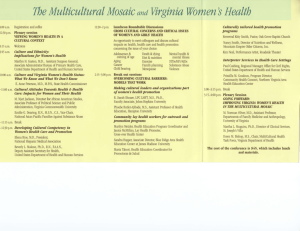 The Multicultural Mosaic anaVirgi,nia Women's Health