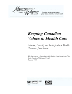 Keeping Canadian Values in Health Care