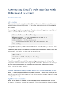 Automating Gmail's web interface with Helium and Selenium