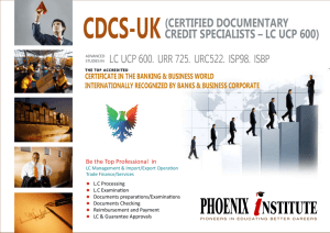 (certified documentary credit specialists – lc ucp 600) cdcs-uk