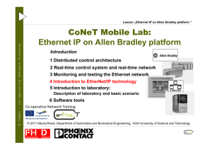 CoNeT Mobile Lab: Ethernet IP on Allen Bradley platform