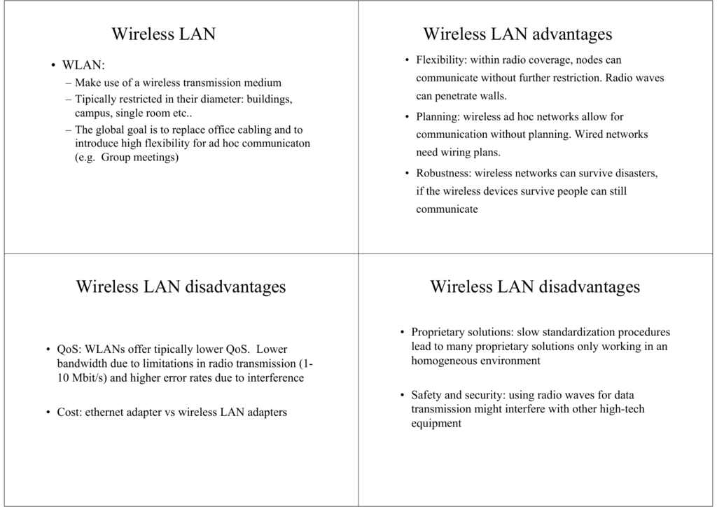 ethernet advantages and disadvantages