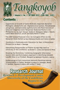 'Tangkoyob' University Journal - University of the Cordilleras