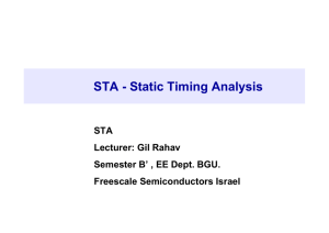 STA - Static Timing Analysis