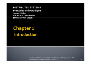 Tanenbaum & Van Steen, Distributed Systems: Principles and