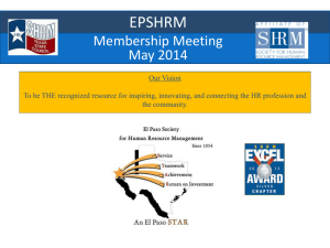 052814 EPSHRM PowerPoint-Final - El Paso Society for Human