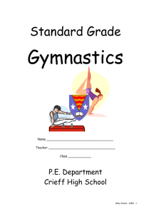 Gymnastics Workbook - Crieff High School
