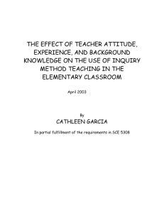 the effect of teacher attitude, experience, and background