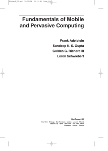 Fundamentals of Mobile and Pervasive Computing