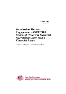 ASRE 2405 - Auditing and Assurance Standards Board