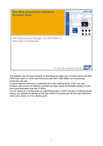 The Web Client User Interface Detailed View