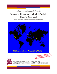 Snowmelt Runoff Model (SRM) User's Manual