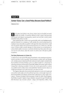 Chapter 10 Carbon Taxes: Can a Good Policy Become Good Politics?