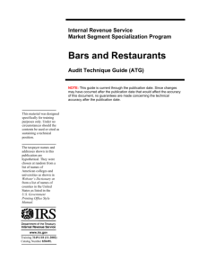 Bars and Restaurants - Uncle Fed's Tax*Board