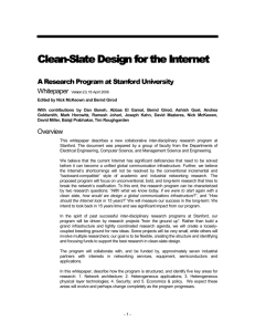 Clean-Slate Design for the Internet