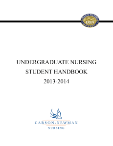 undergraduate nursing student handbook 2013-2014