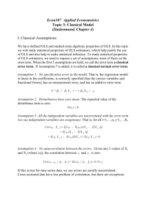 Econ107 Applied Econometrics Topic 3: Classical Model