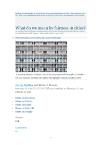 What do we mean by fairness in cities?