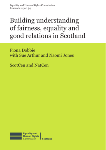 Building understanding of fairness, equality and good relations in