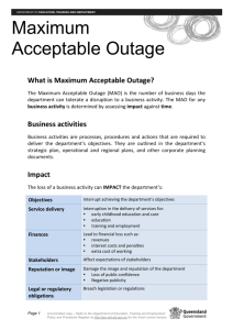 Maximum Acceptable Outage Factsheet