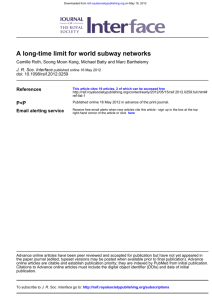 A long-time limit for world subway networks