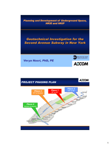 Geotechnical Investigation for the Second Avenue Subway in