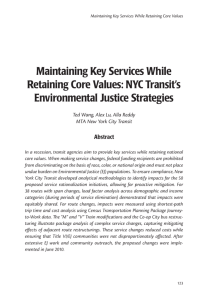 Maintaining Key Services While Retaining Core Values: NYC