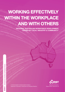 working effectively within the workplace and with others