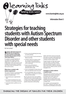 Strategies for teaching students with Autism