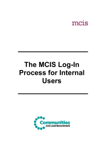 The MCIS Log-In Process for Internal Users