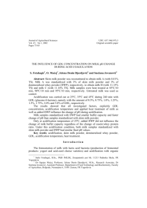 THE INFLUENCE OF GDL CONCENTRATION ON MILK pH